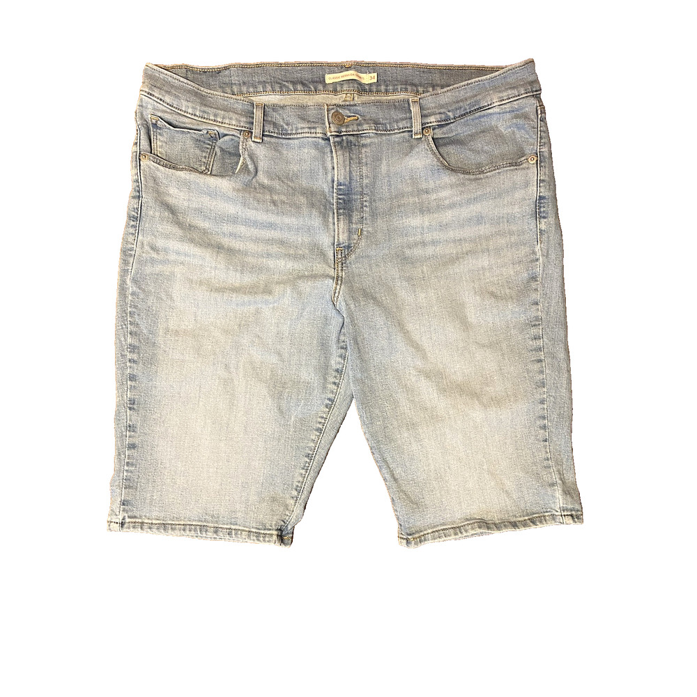 LEVI'S Bermuda shorts Women's Size 34 High Rise Light Wash Stretch  READ